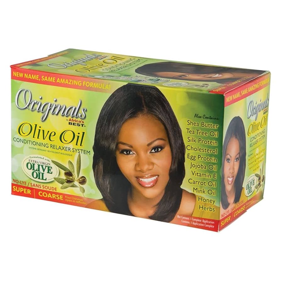 Kit défrisant à l'huile d'olive biologique d'Afrique