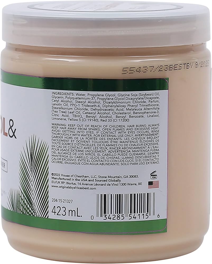 Le meilleur après-shampoing sans rinçage à l'huile d'arbre à thé et au cholestérol d'Afrique (425 ml)